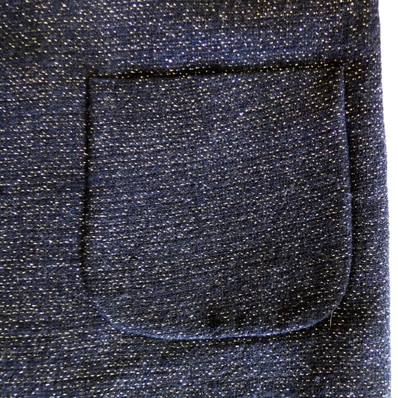 Il Gufo Girls 10 Metallic Thread Navy Coat - Picture 4 of 15